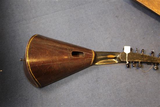 A Regency guitar lute, by Barry, London, c.1820, 94.5cm long